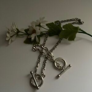 STERLING Silver marine link toggle necklace and bracelet